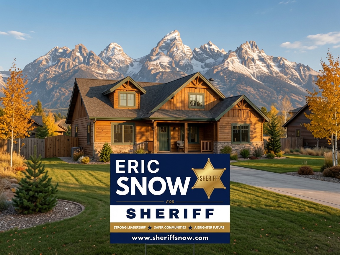 Eric Snow for Teton County Sheriff yard sign front