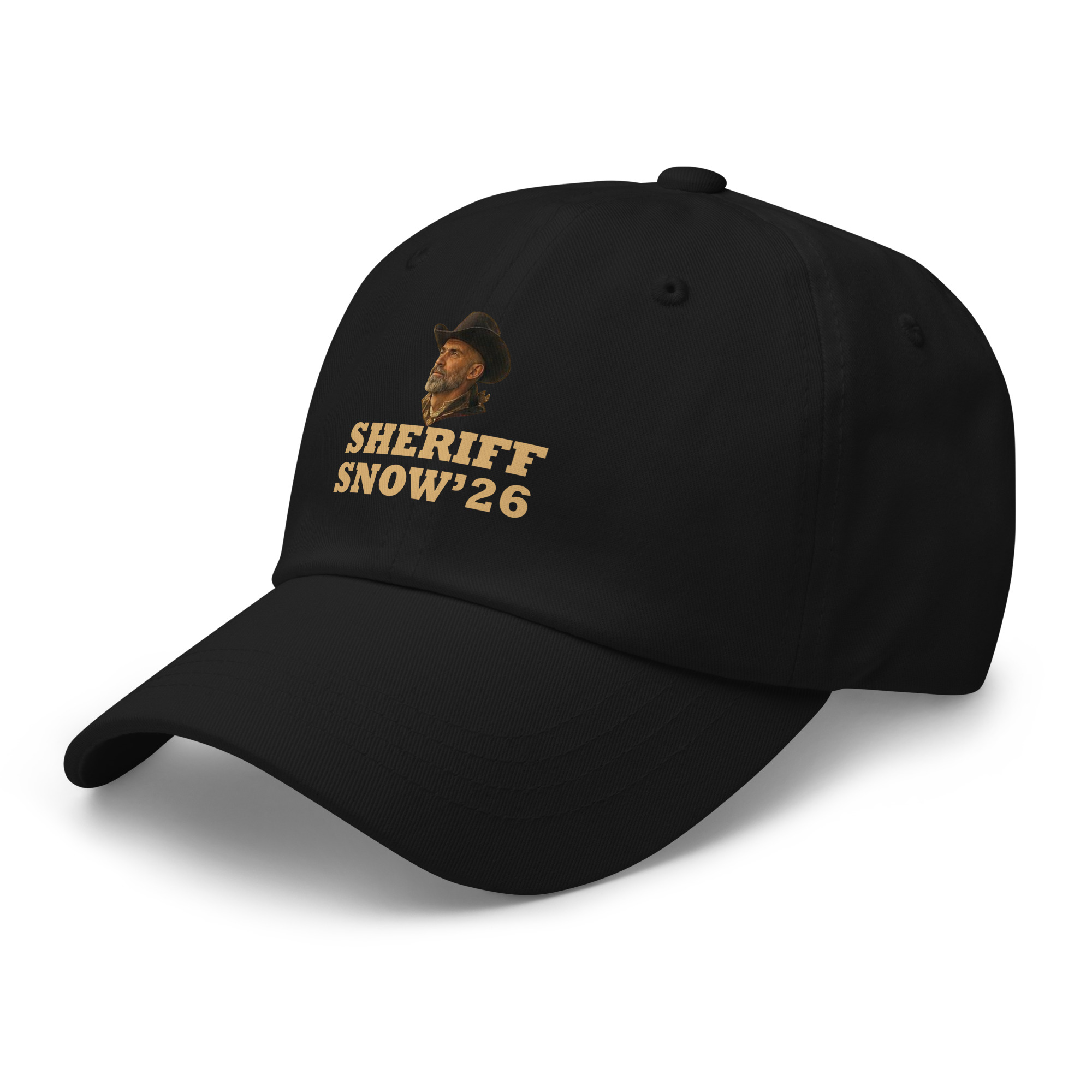 Sheriff Snow '26 dad hat - side angle