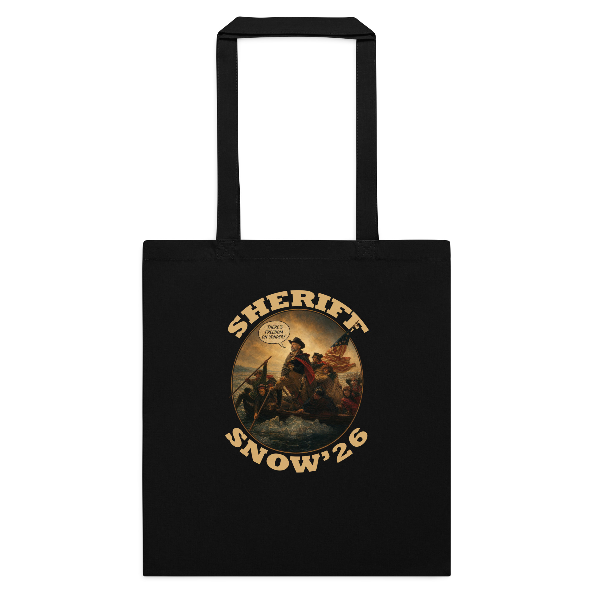 Sheriff Snow '26 cotton tote bag - black