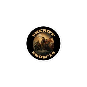 Sheriff Snow '26 3x3" die cut sticker