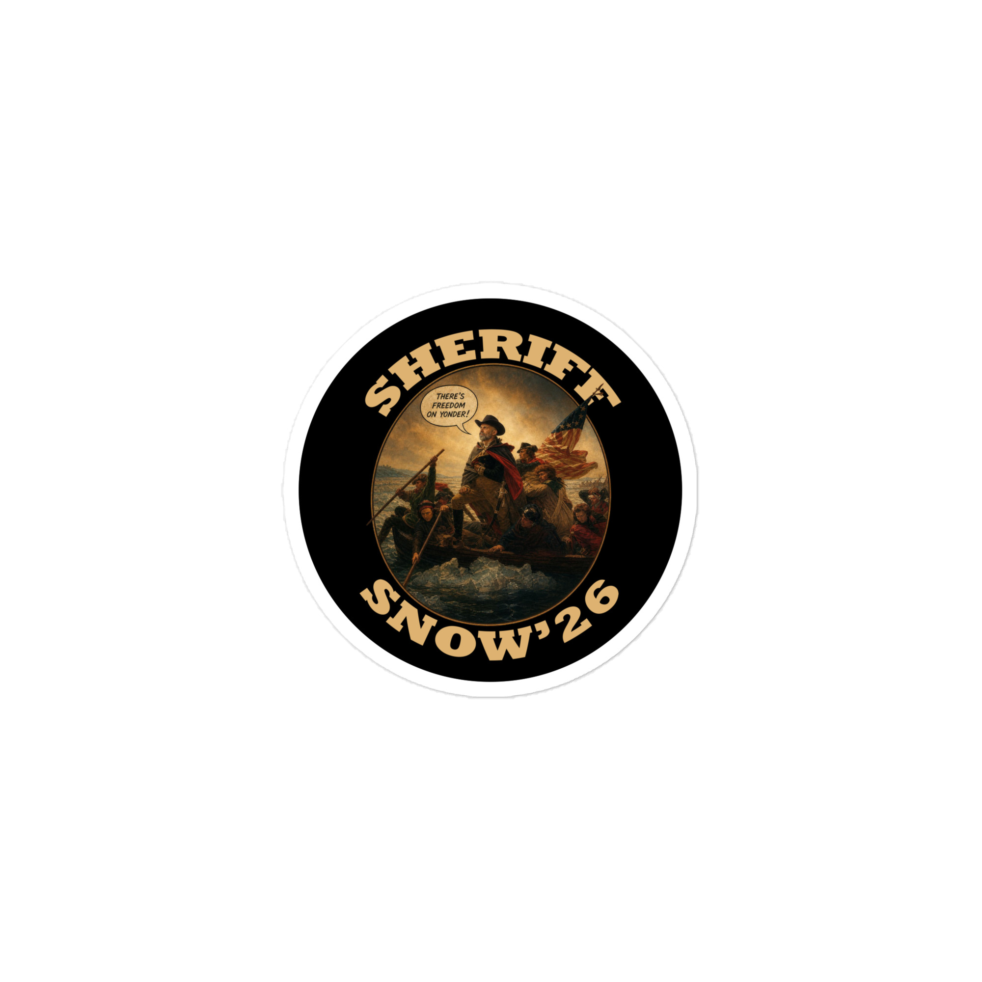 Sheriff Snow '26 3x3" die cut sticker