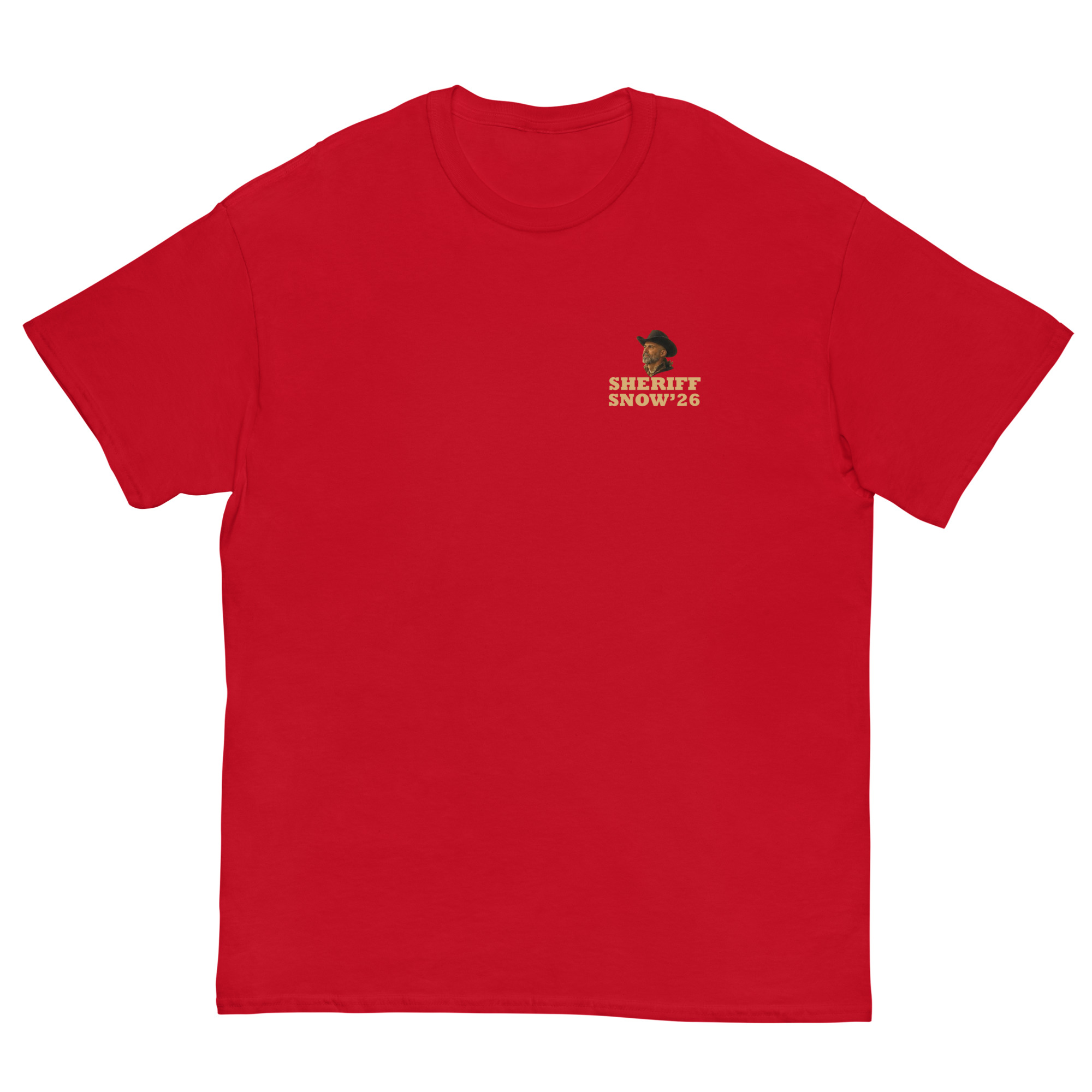 Sheriff Snow '26 T'shirt - red