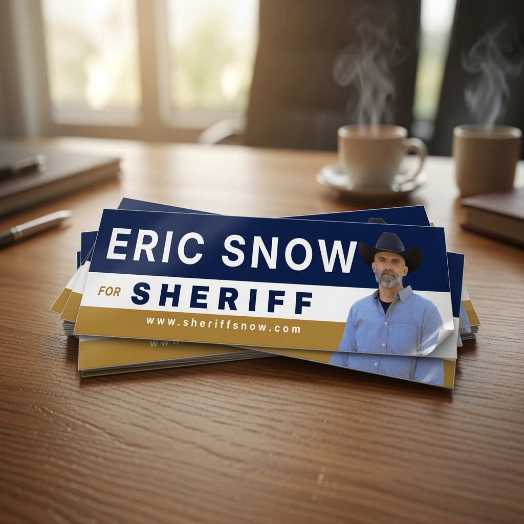 Eric Snow for Teton County Sheriff bumper sticker